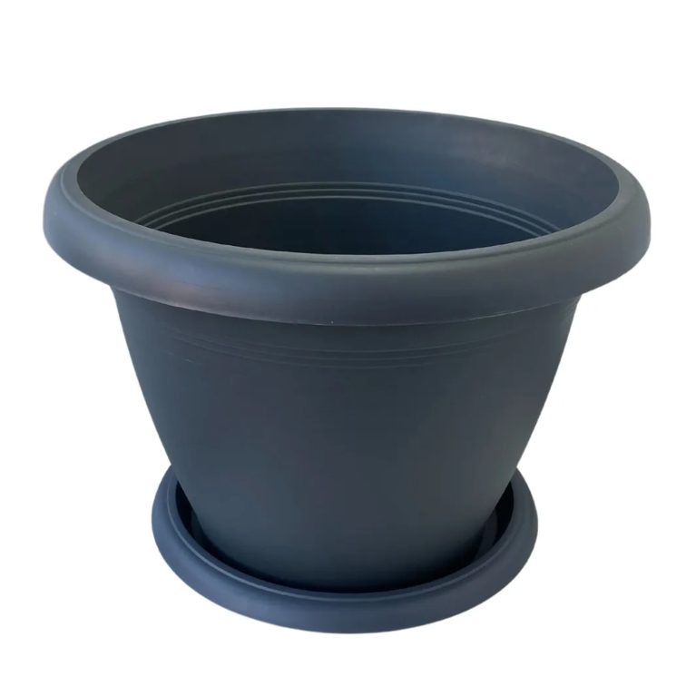 Кашпо ВИЛЛА 54л, антрацит, с поддоном, Турция