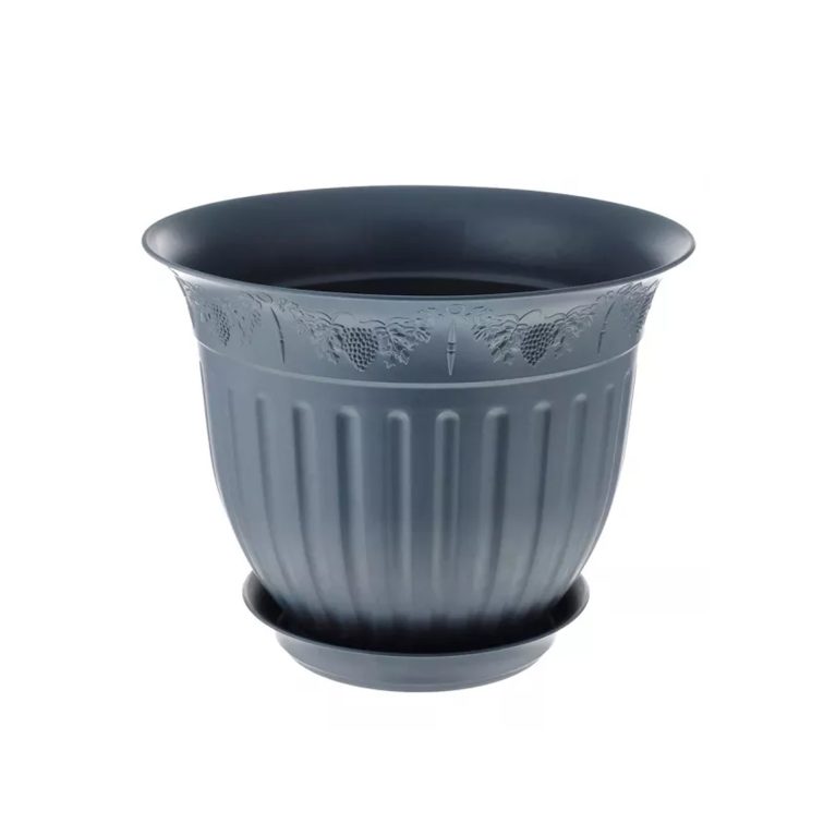 Кашпо ВИНОГРАД 1 л. 160мм антрацит