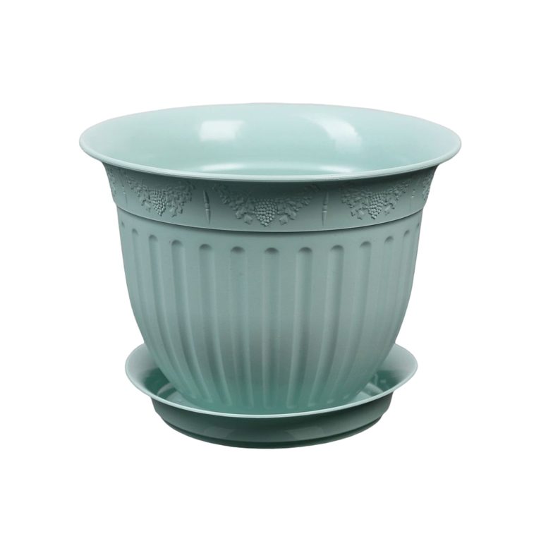 Кашпо ВИНОГРАД 190 мм мята + поддон 160мм